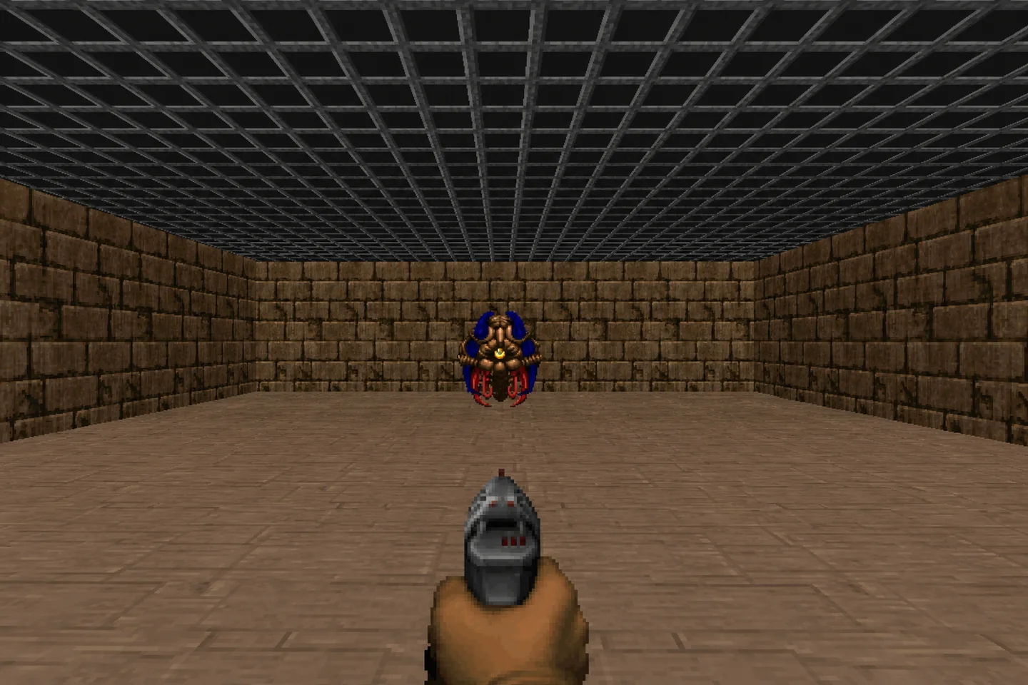 Кадр Doom с монстром впереди