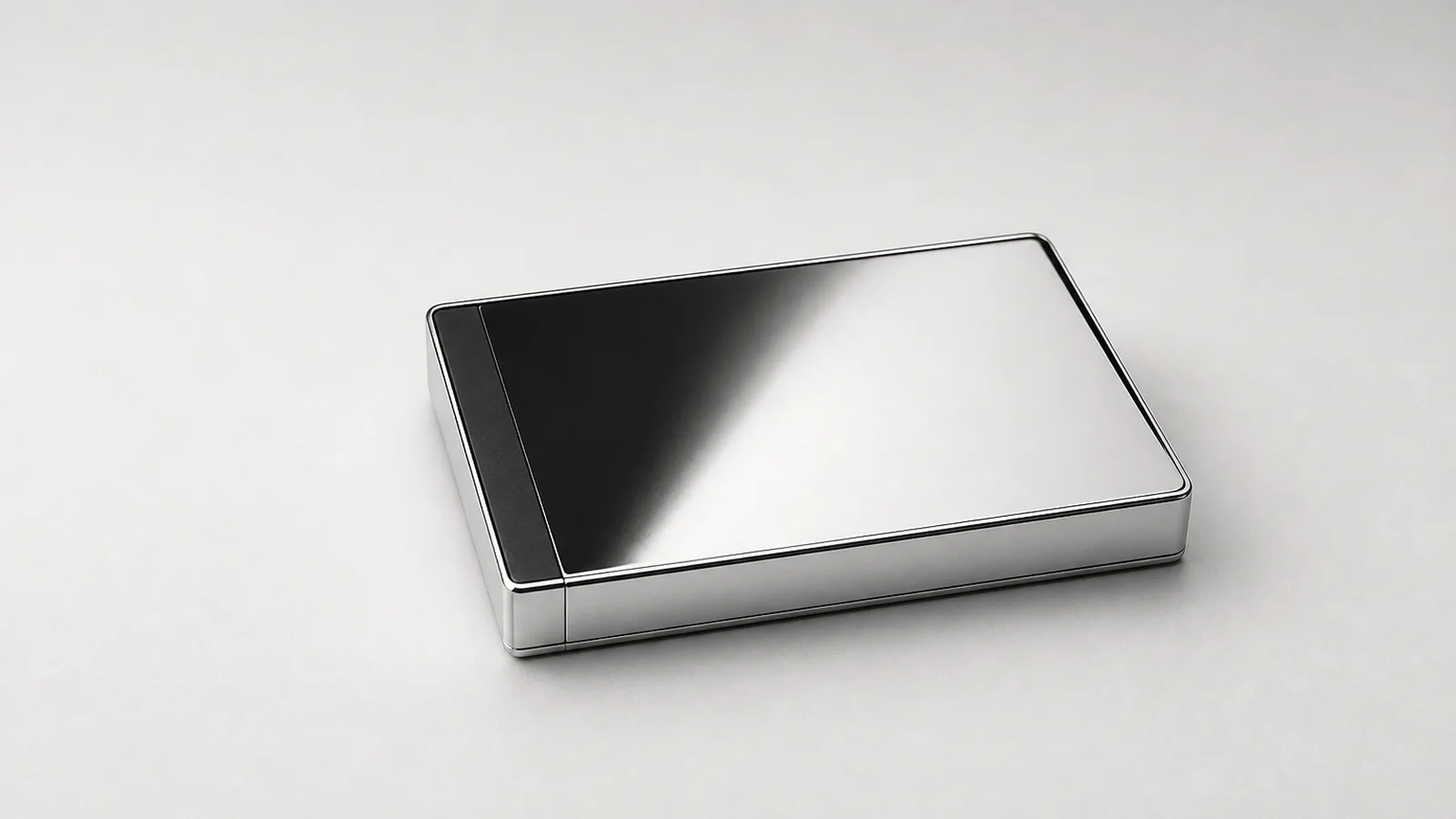 Diagram: a foldable phone with a narrow strip along the left edge and a case around it